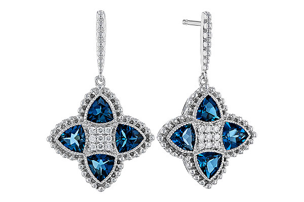 D275-13739: EARRINGS 1.73 LONDON BLUE TOPAZ 1.82 TGW
