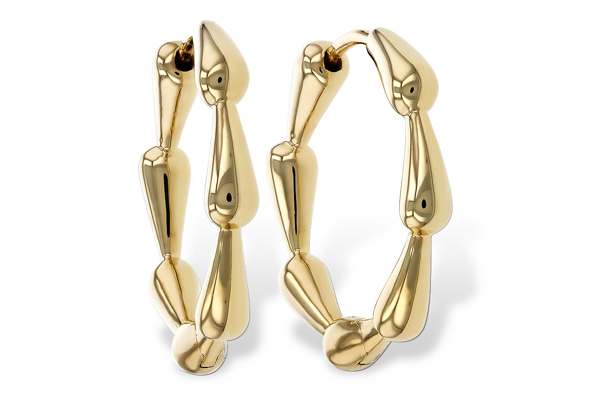 D275-14685: GOLD EARRINGS (21MM)