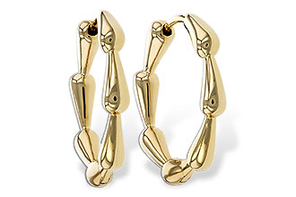D275-14685: GOLD EARRINGS (21MM)