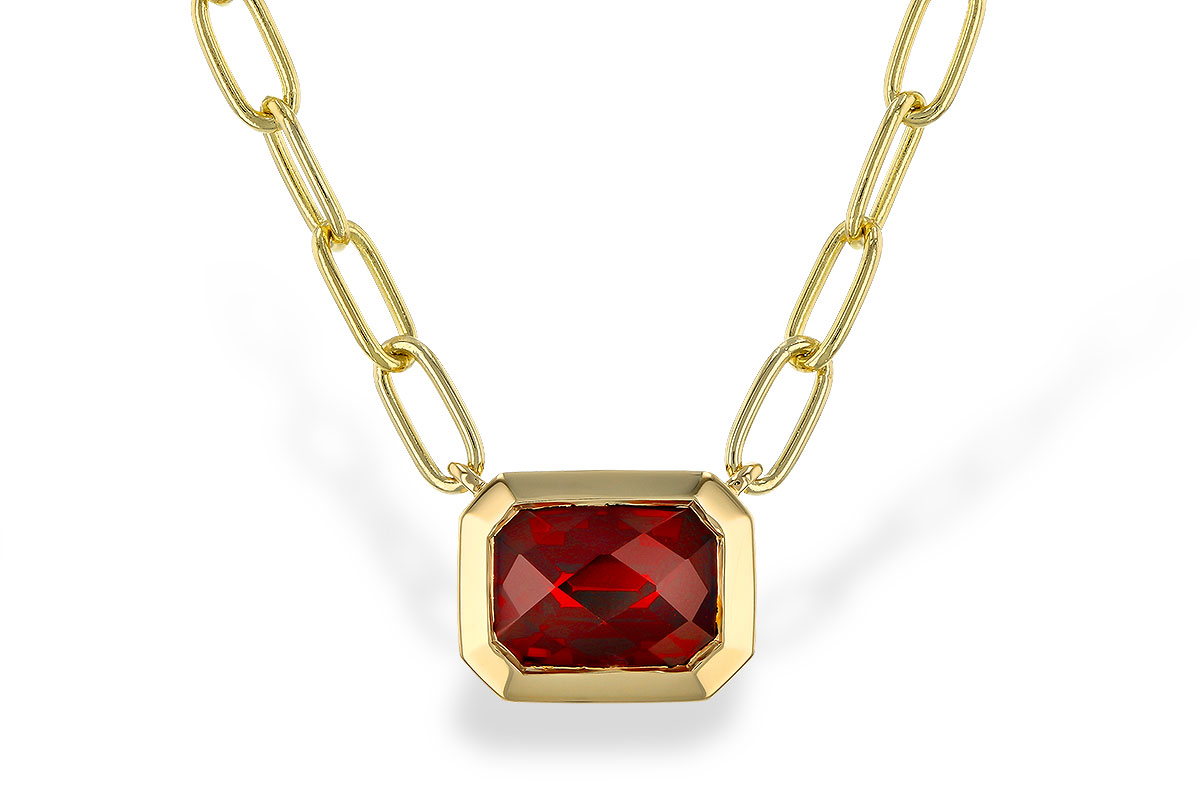 D275-14703: NECKLACE 1.45 GARNET (18")
