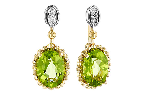 D275-16521: EARR 1.36 TW PERIDOT 1.42 TGW (7x5MM OV)