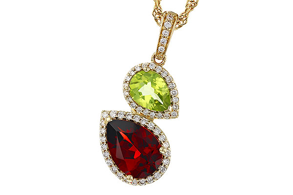 D275-17403: NECKLACE 2.74 SEMI-PREC (GAR,PER) 2.95 TGW