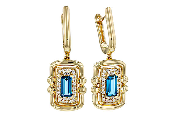 D276-00139: EARR .82 TW LONDON BLUE TOPAZ 1.00 TGW (6x3MM LBT)