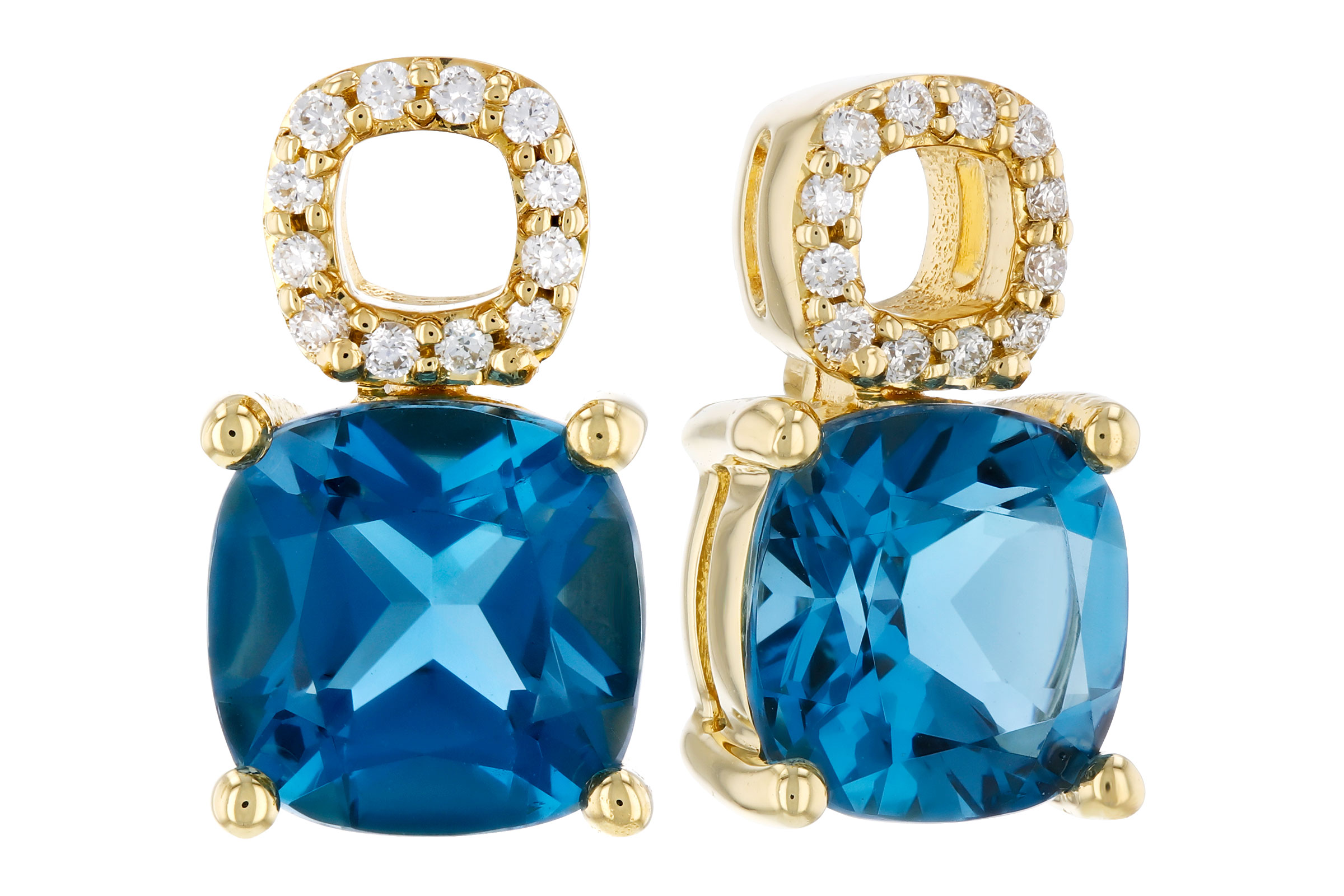 D276-01957: EARR 1.92 TW LONDON BLUE TOPAZ 1.98 TGW (6MM LBT)