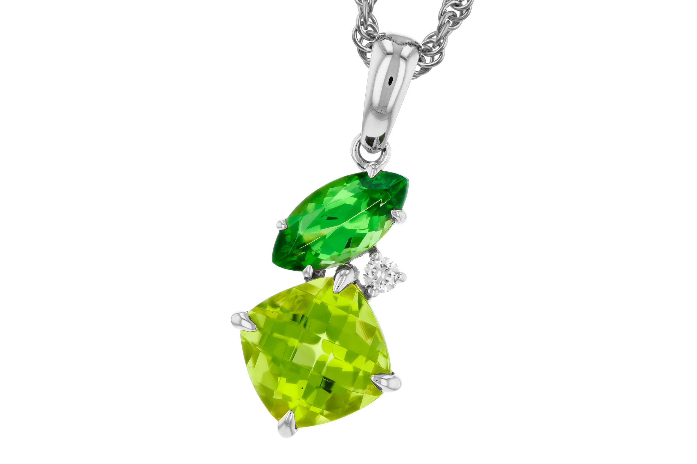 D276-02839: NECKLACE 1.97 TW SEMI-PREC (PER,TSAV) 2.00 TGW