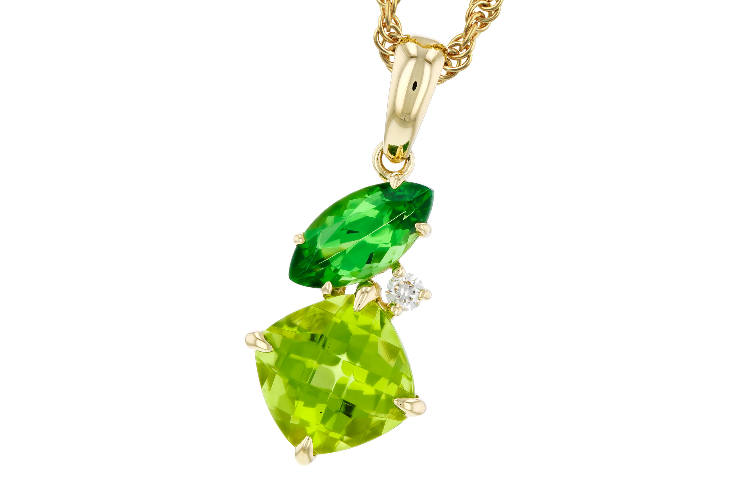 D276-02839: NECKLACE 1.97 TW SEMI-PREC (PER,TSAV) 2.00 TGW