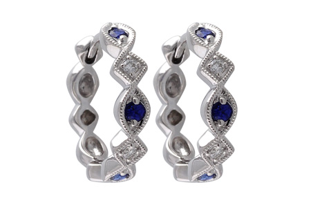 E001-45548: EARRINGS .20 SAPP .25 TGW