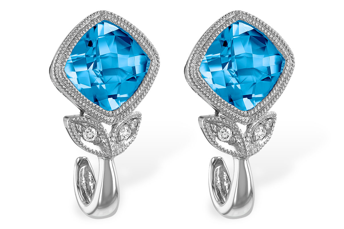 E187-88339: EARR 2.12 BLUE TOPAZ 2.14 TGW