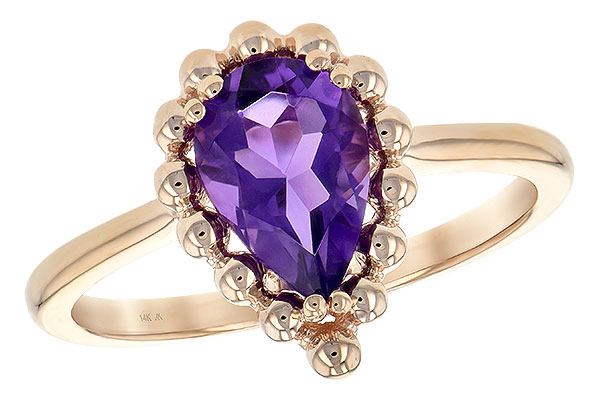 E189-67430: LDS RING 1.06 CT AMETHYST