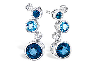 E273-33803: EARR 2.27 BLUE TOPAZ 2.40 TGW