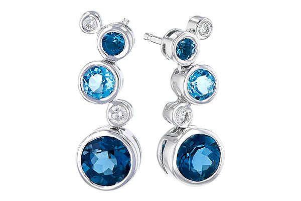 E273-33803: EARR 2.27 BLUE TOPAZ 2.40 TGW