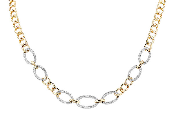 E274-20130: NECKLACE 1.12 TW (17")(INCLUDES BAR LINKS)