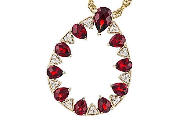 E275-11012: NECKLACE 1.85 GARNET 1.96 TGW