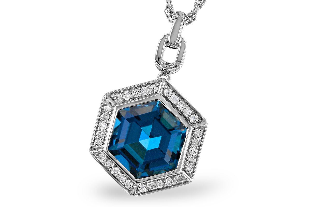 E275-11048: NECK 3.40 LONDON BLUE TOPAZ 3.55 TGW (9MM LBT)