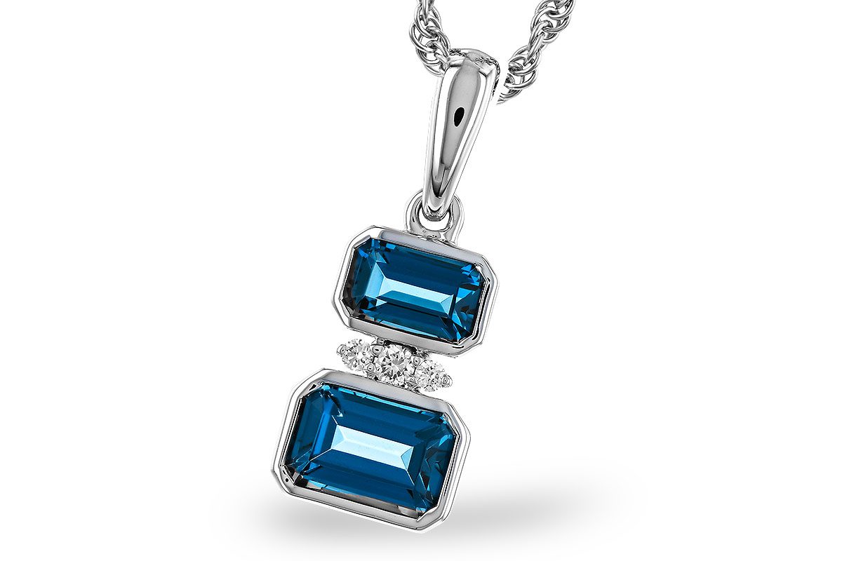 E275-11057: NECK .95 TW LONDON BLUE TOPAZ .98 TGW