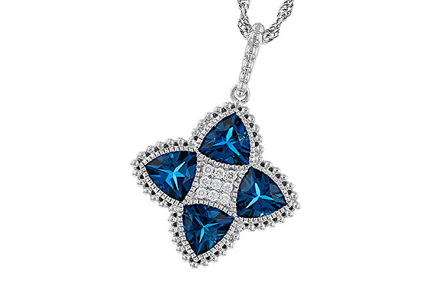 E275-13739: NECKLACE 2.79 LONDON BLUE TOPAZ 2.85 TGW