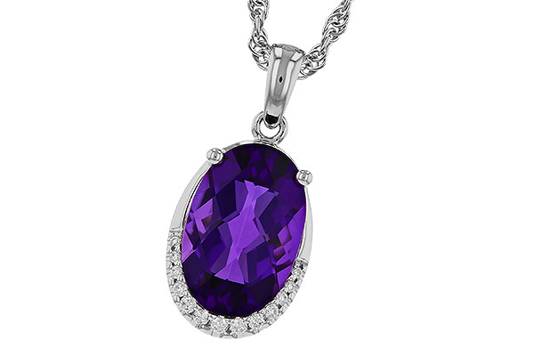 E275-17366: NECKLACE 2.70 AMETHYST 2.76 TGW (12x8MM OV)