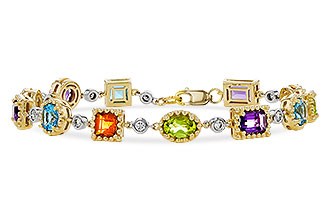 E275-17403: BRACELET 4.63 SEMI-PREC (AMY,BT,CIT,PER) 5.05 TGW