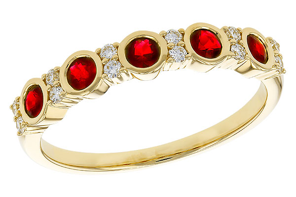 E275-17421: LDS WED RG .33 TW RUBY .45 TGW