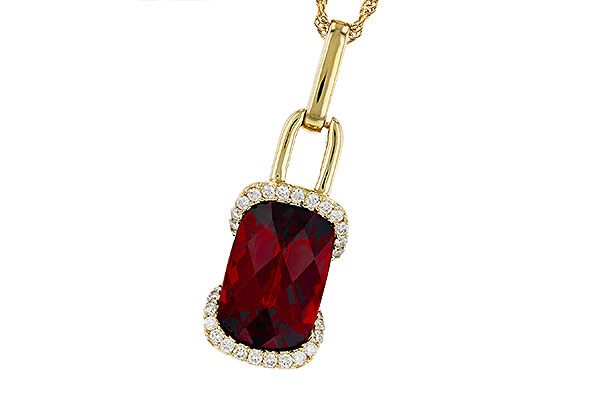 E276-00121: NECK 4.30 GARNET 4.45 TGW (12x8MM GAR)