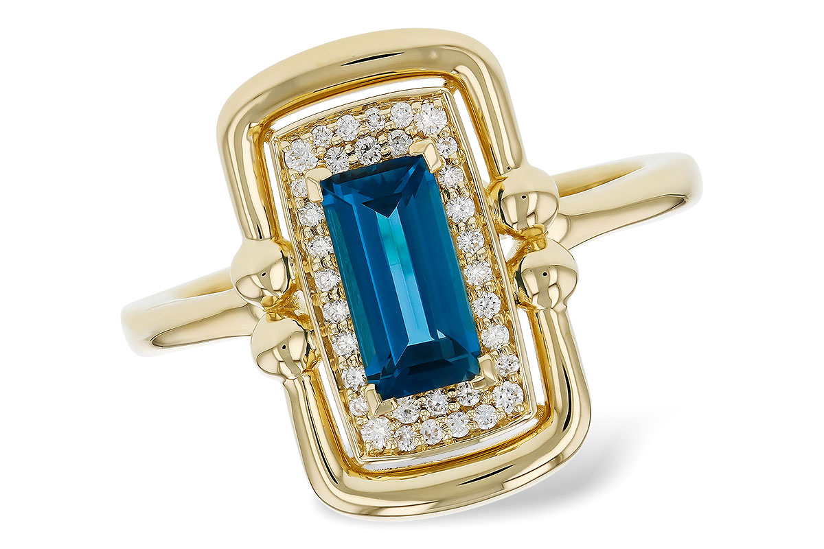 E276-00130: LDS RG .84 LONDON BLUE TOPAZ .96 TGW (8x4MM LBT)