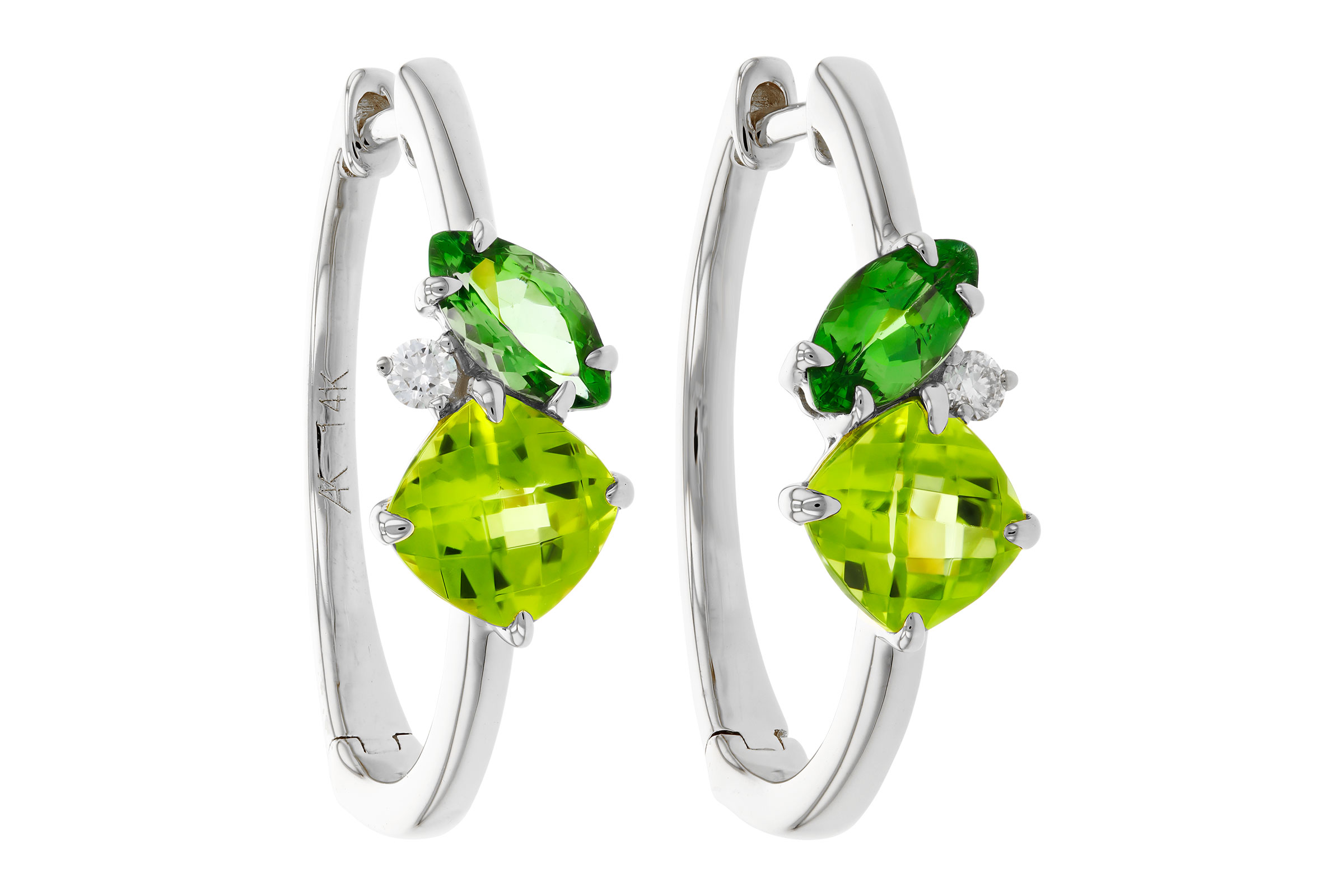 E276-01921: EARRINGS 1.69 TW SEMI-PREC (PER,TSAV) 1.73 TGW