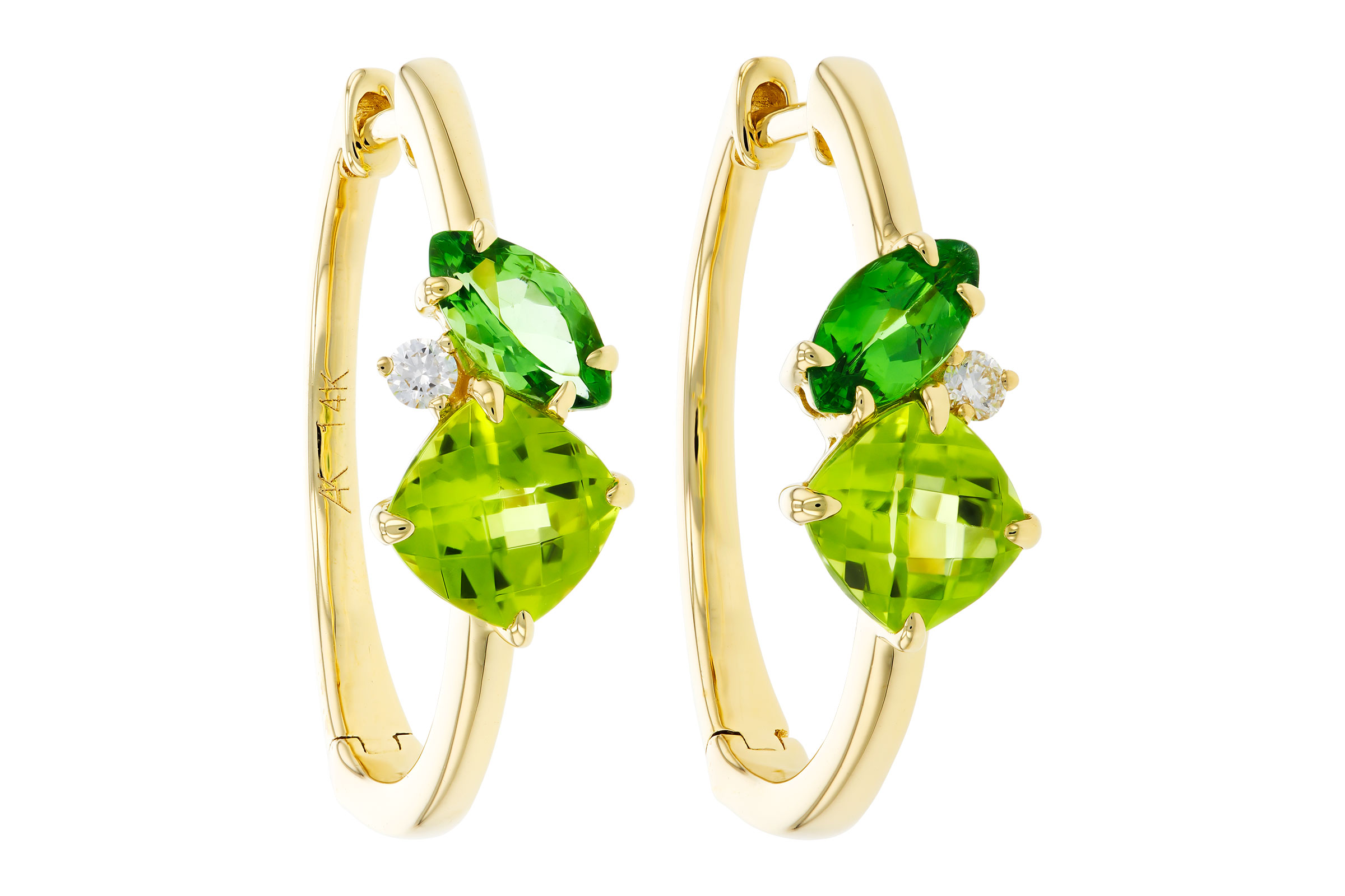 E276-01921: EARRINGS 1.69 TW SEMI-PREC (PER,TSAV) 1.73 TGW