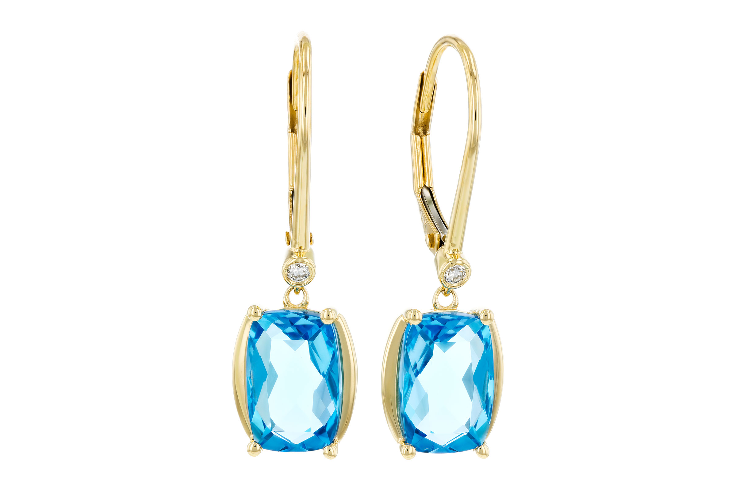 E276-01930: EARRINGS 3.82 TW BLUE TOPAZ 3.85 TGW (9x6MM BT)