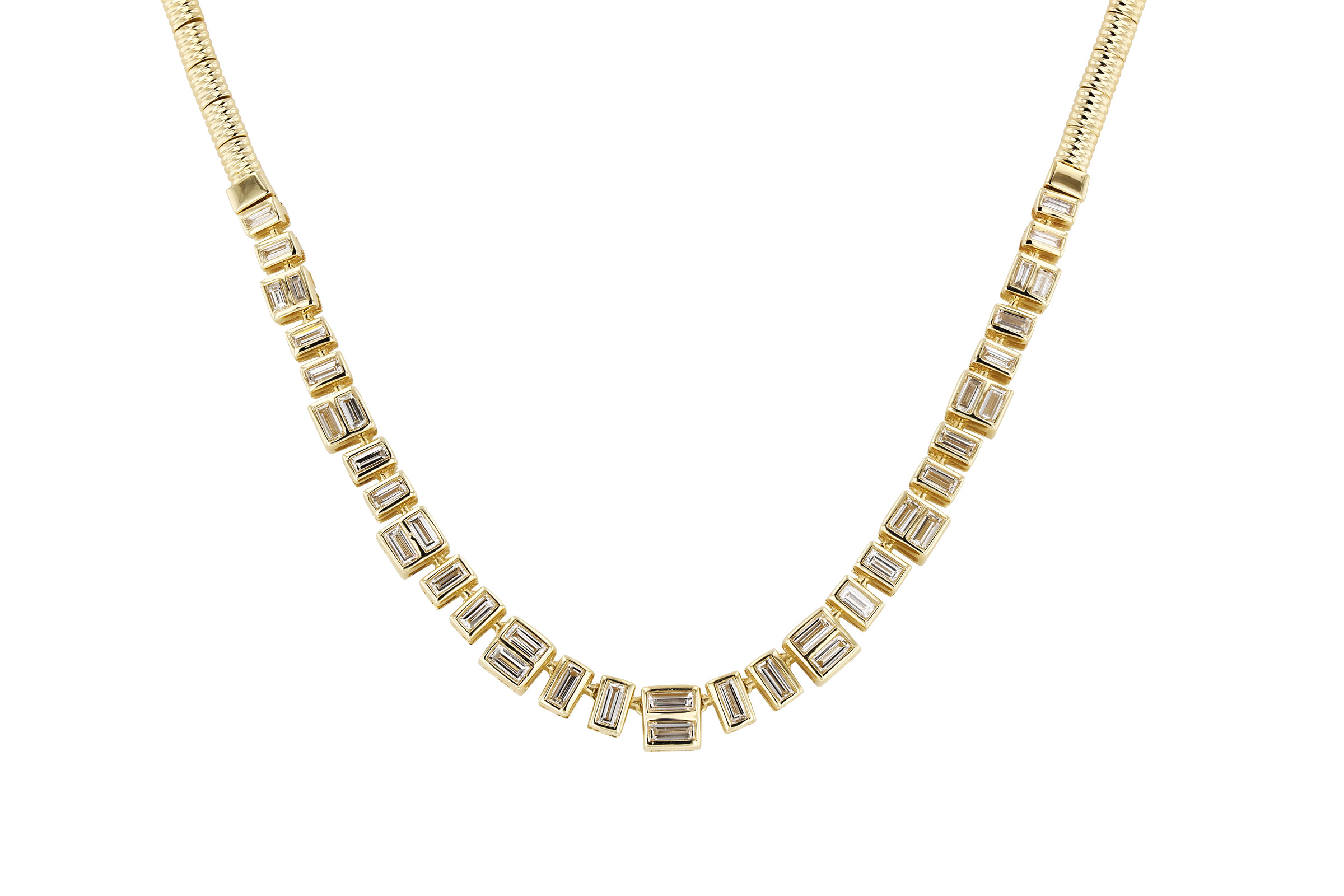 E276-01948: NECKLACE 1.80 TW BAGUETTES (17")