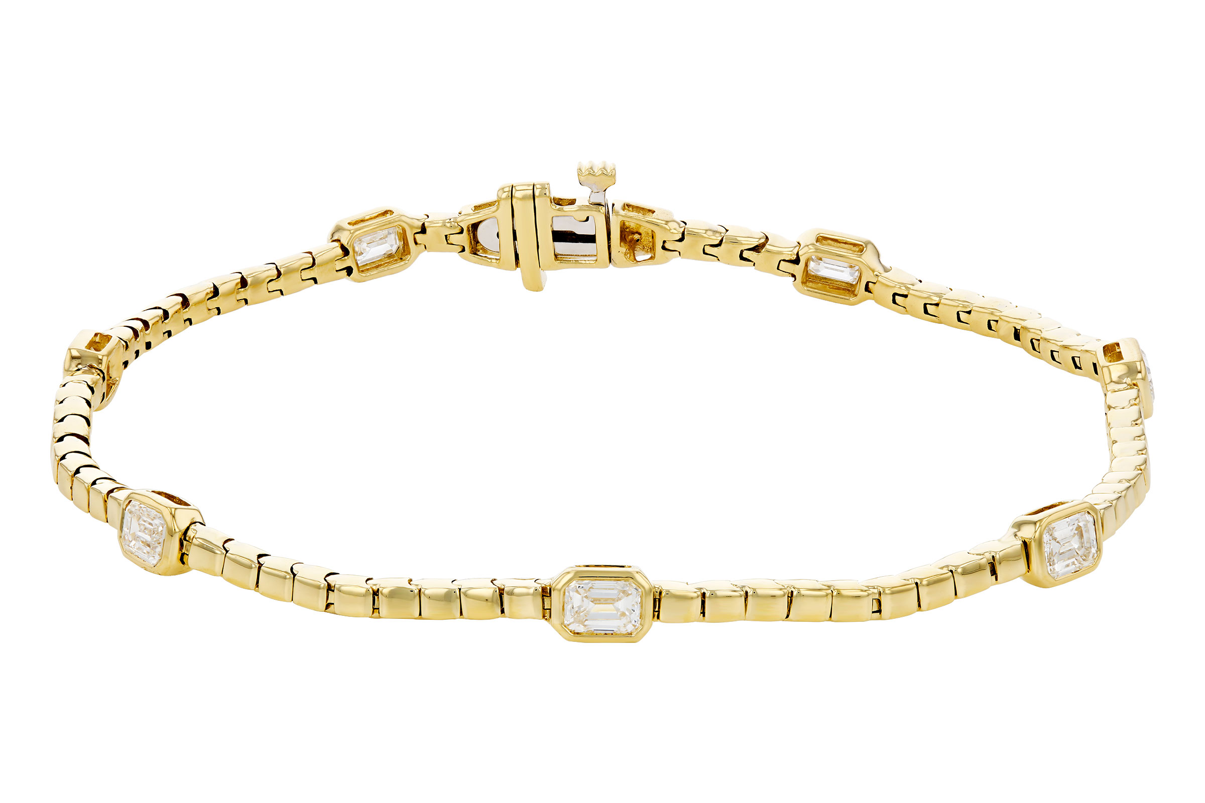 E276-01966: BRACELET 1.32 TW EMERALD CUT DIA (7")