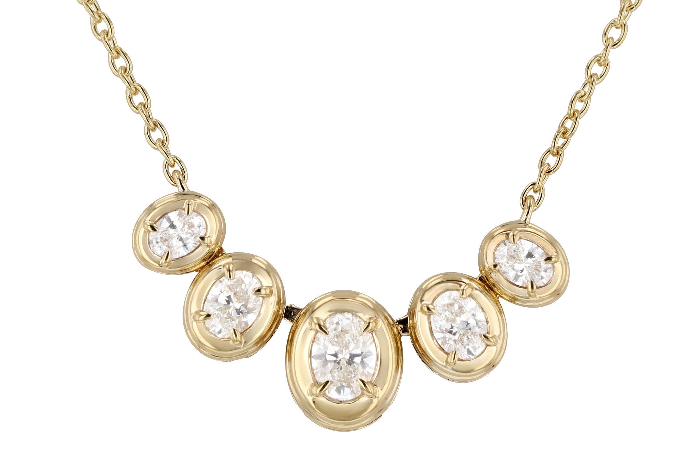 E276-01994: NECKLACE .85 TW OVAL CUT DIA (18")