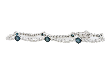 F188-73775: BRACELET .93 BLUE DIAS 1.62 TW