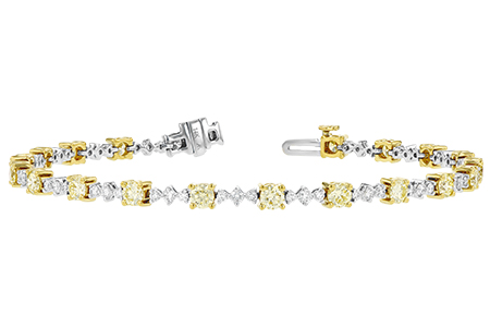 F188-78357: BRACELET 2.80 YELLOW DIA 4.01 TW