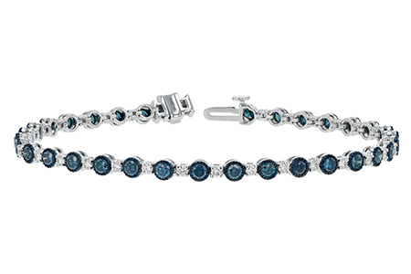 F188-81003: BRACELET 2.35 BLUE DIA 3.17 TW