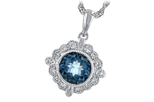 F189-66503: NECK .98 BLUE TOPAZ 1.10 TGW