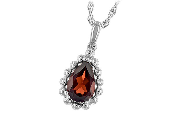 F189-67439: NECKLACE 1.38 CT GARNET
