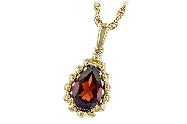 F189-67439: NECKLACE 1.38 CT GARNET