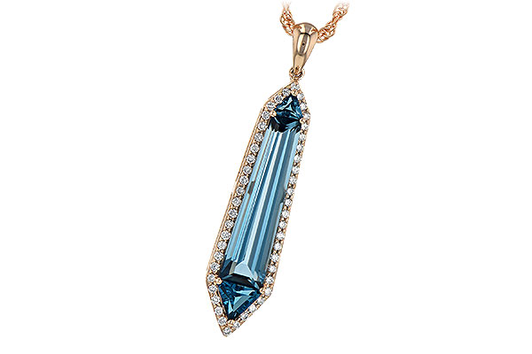 F190-54694: NECK 3.47 LONDON BLUE TOPAZ 3.70 TGW