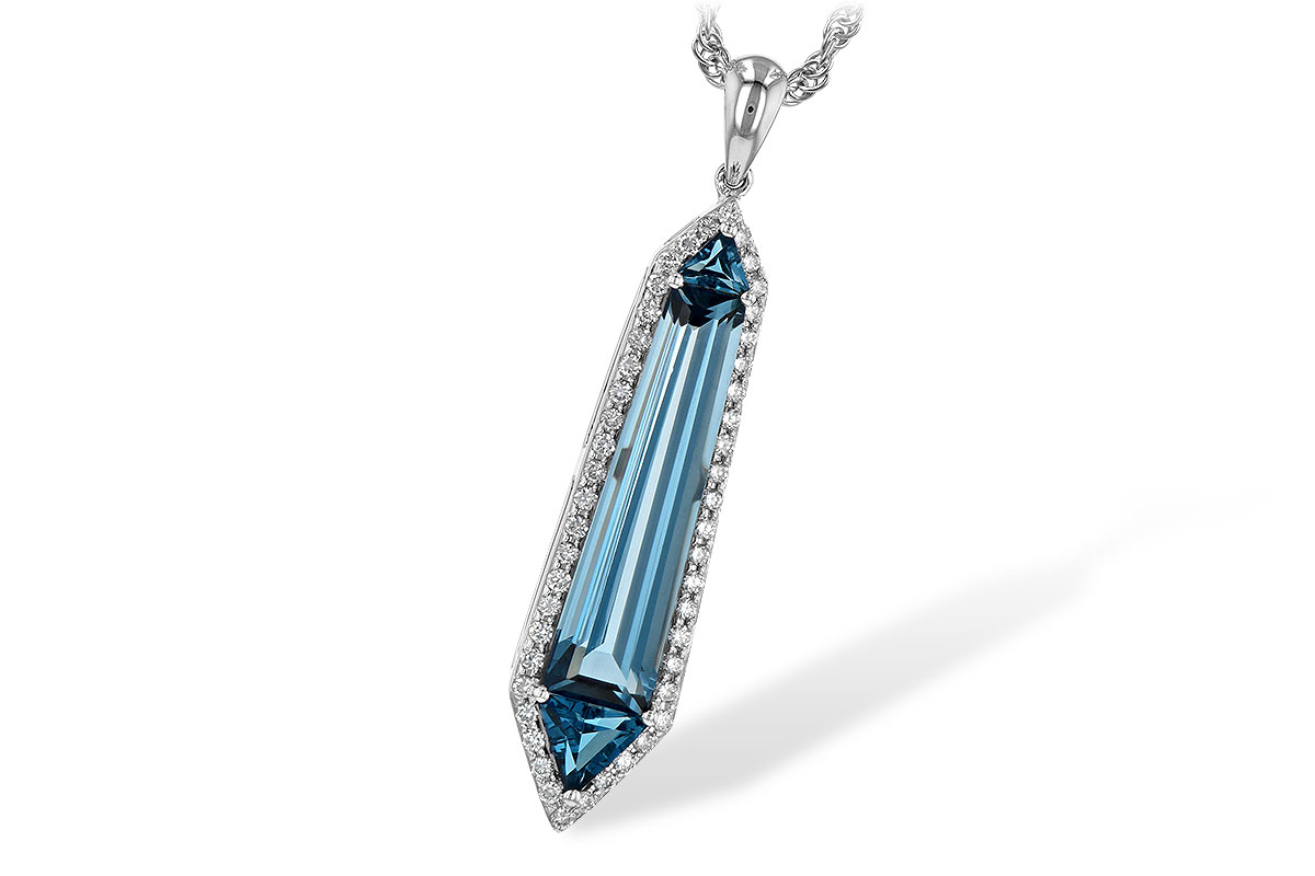 F190-54694: NECK 3.47 LONDON BLUE TOPAZ 3.70 TGW