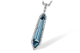 F190-54694: NECK 3.47 LONDON BLUE TOPAZ 3.70 TGW