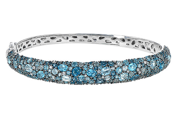 F190-57421: BANGLE 7.60 BLUE TOPAZ 7.85 TGW