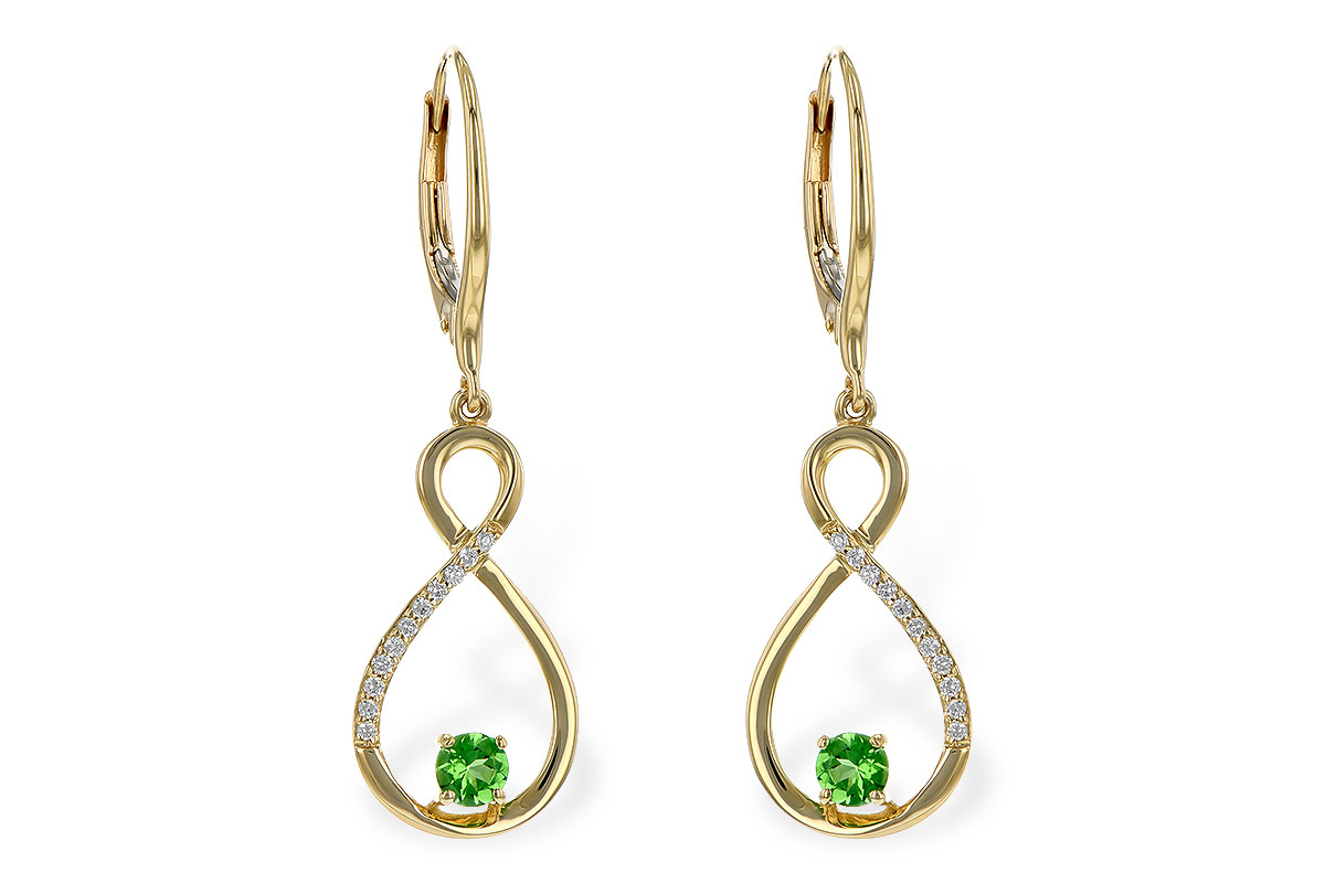 F273-27366: EARR .32 GREEN GARNET .40 TGW