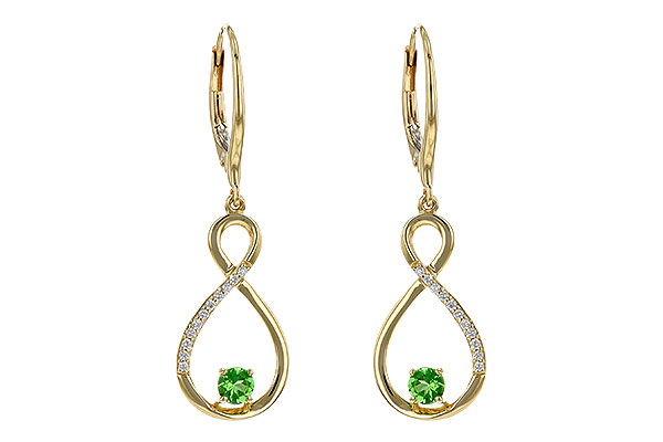 F273-27366: EARR .32 GREEN GARNET .40 TGW