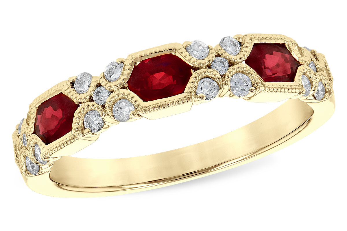 F273-31012: LDS WED RG .74 RUBY 1.00 TGW (4x3MM RUBY)