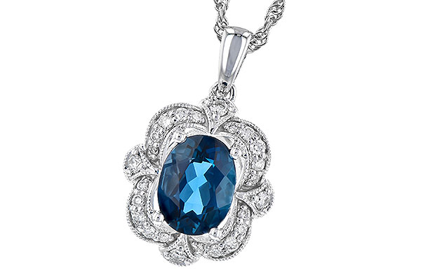 F273-33757: NECK 1.35 LONDON BLUE TOPAZ 1.50 TGW