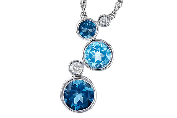 F273-33803: NECK 2.30 BLUE TOPAZ 2.40 TGW