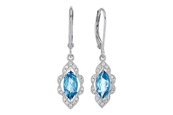 F273-34721: EARR 1.02 TW BLUE TOPAZ 1.17 TGW