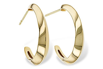 F275-11039: GOLD EARRINGS (25MM)