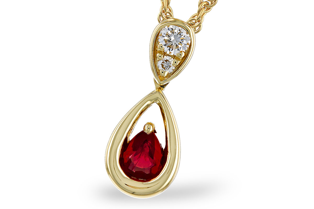F275-11948: NECKLACE .20 RUBY .26 TGW (4x3 RUBY)