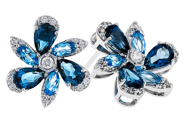 F275-12839: EARRINGS 3.37 BLUE TOPAZ 3.64 TGW